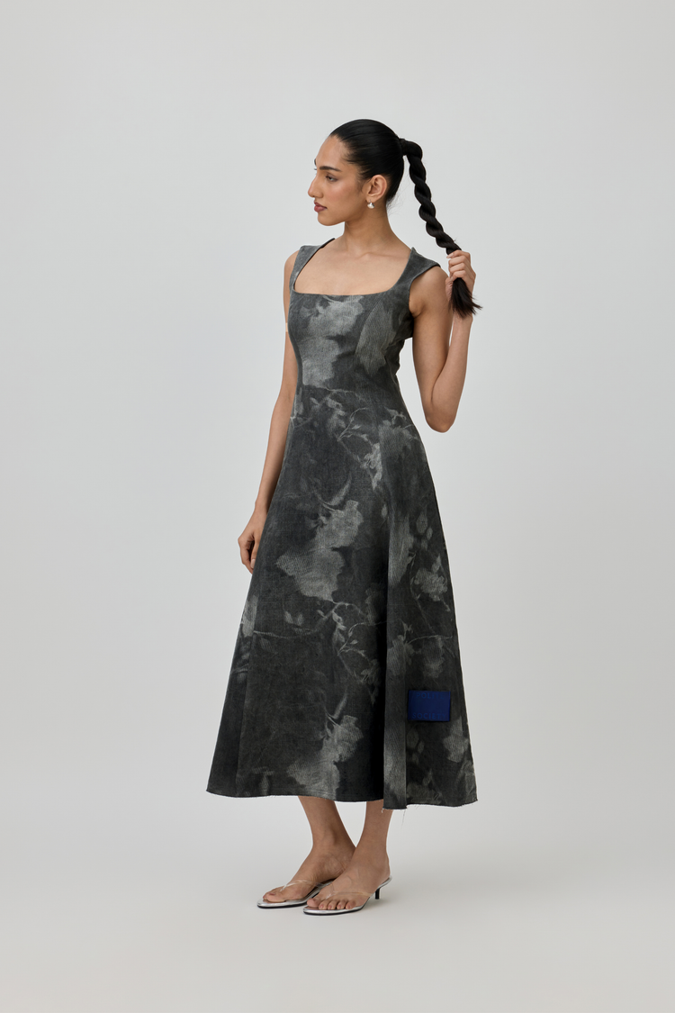 GULNAR DENIM MAXI DRESS