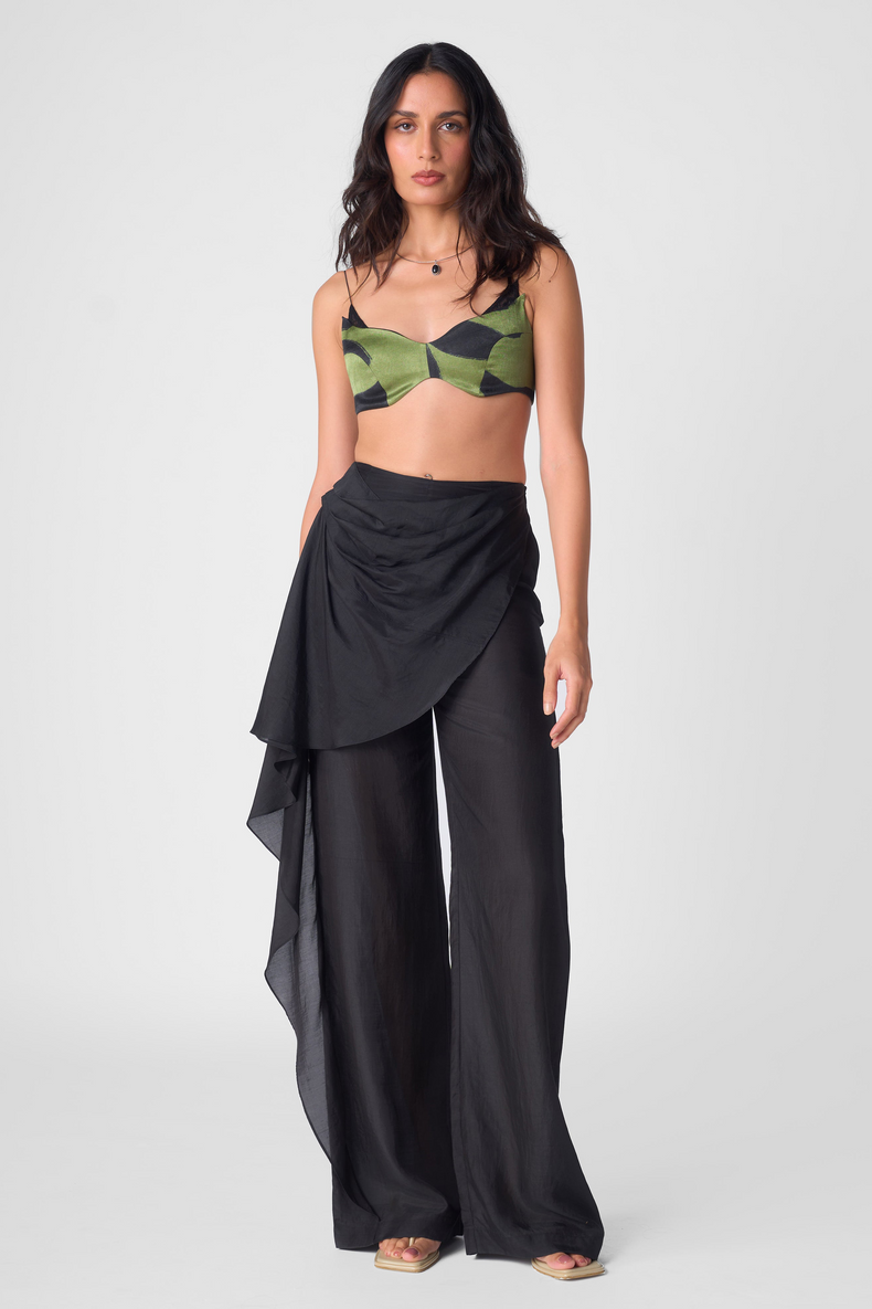DRAPED SHEER PANTS