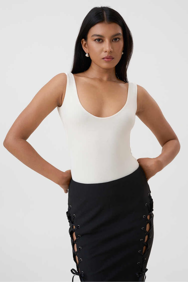 ELA PLUNGE NECK BODYSUIT