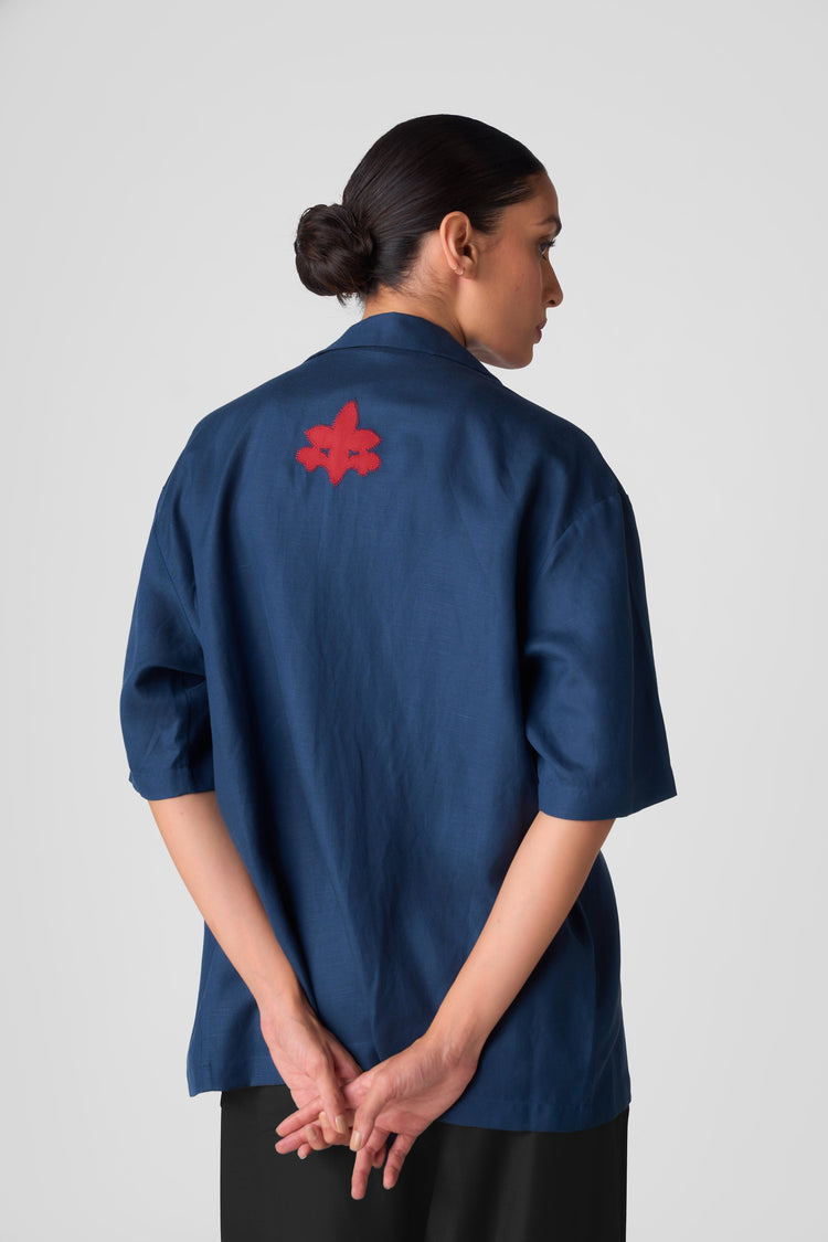 HAND APPLIQUE BOWLING SHIRT