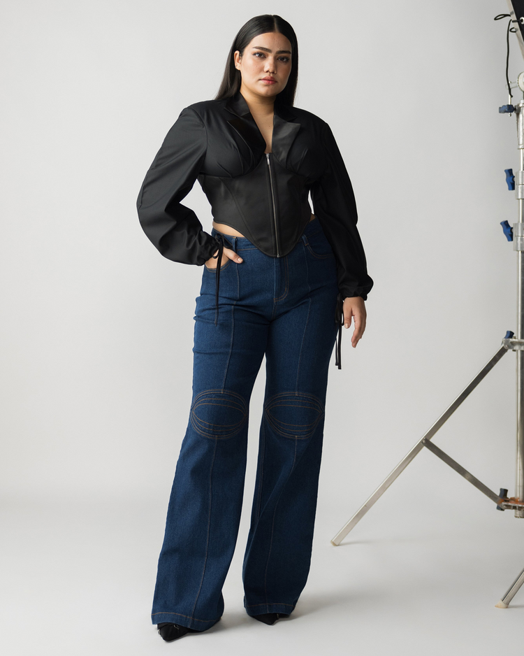 KNEE PATCH JEANS