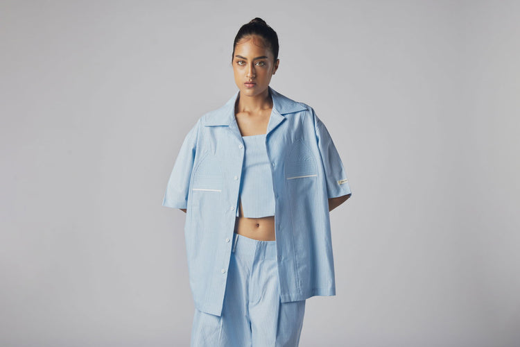 CHEST PATCH BOWLING SHIRT - Polite Society