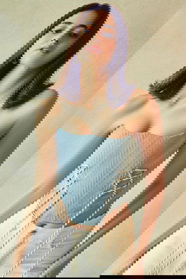 IMPOLITE CORSET LIGHT DENIM - Polite Society