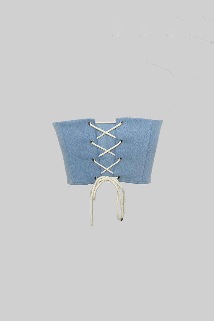 IMPOLITE CORSET LIGHT DENIM - Polite Society