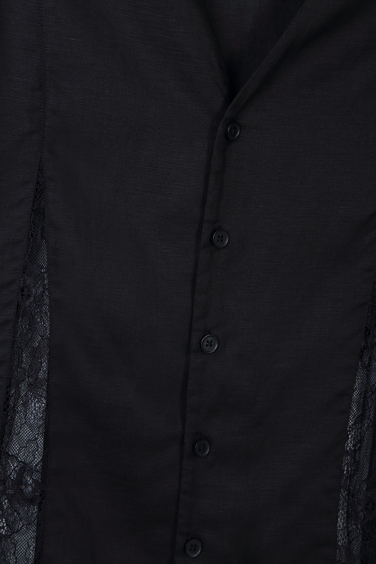 LACE DETAIL UNISEX SHIRT