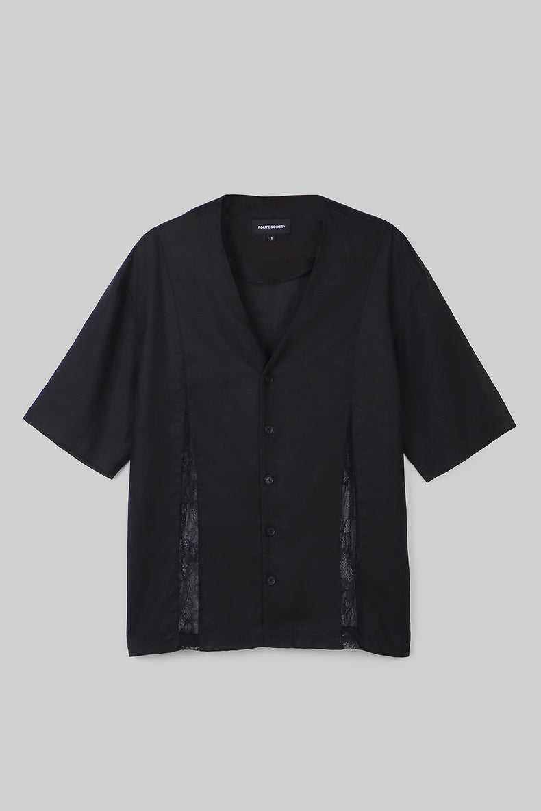 LACE DETAIL UNISEX SHIRT