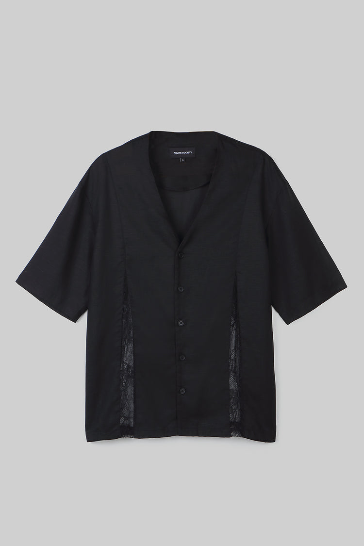 LACE DETAIL UNISEX SHIRT