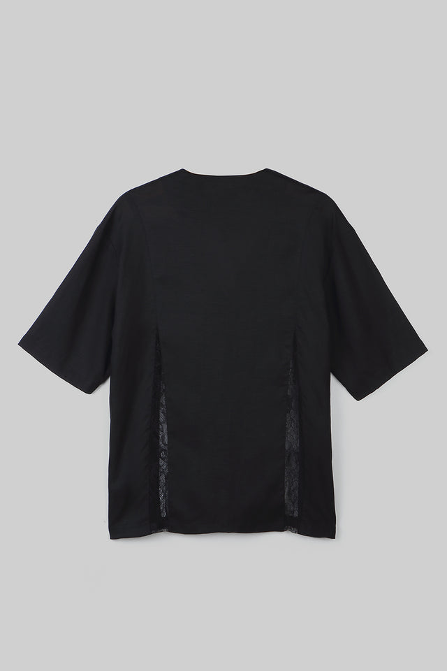 LACE DETAIL UNISEX SHIRT