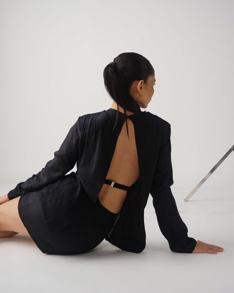 SARANYA MINI SKIRT - BLACK