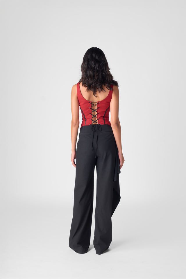 HERA APPLIQUE CORSET - RED
