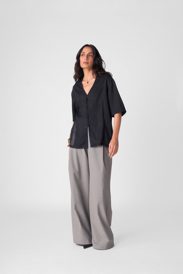 LACE DETAIL UNISEX SHIRT