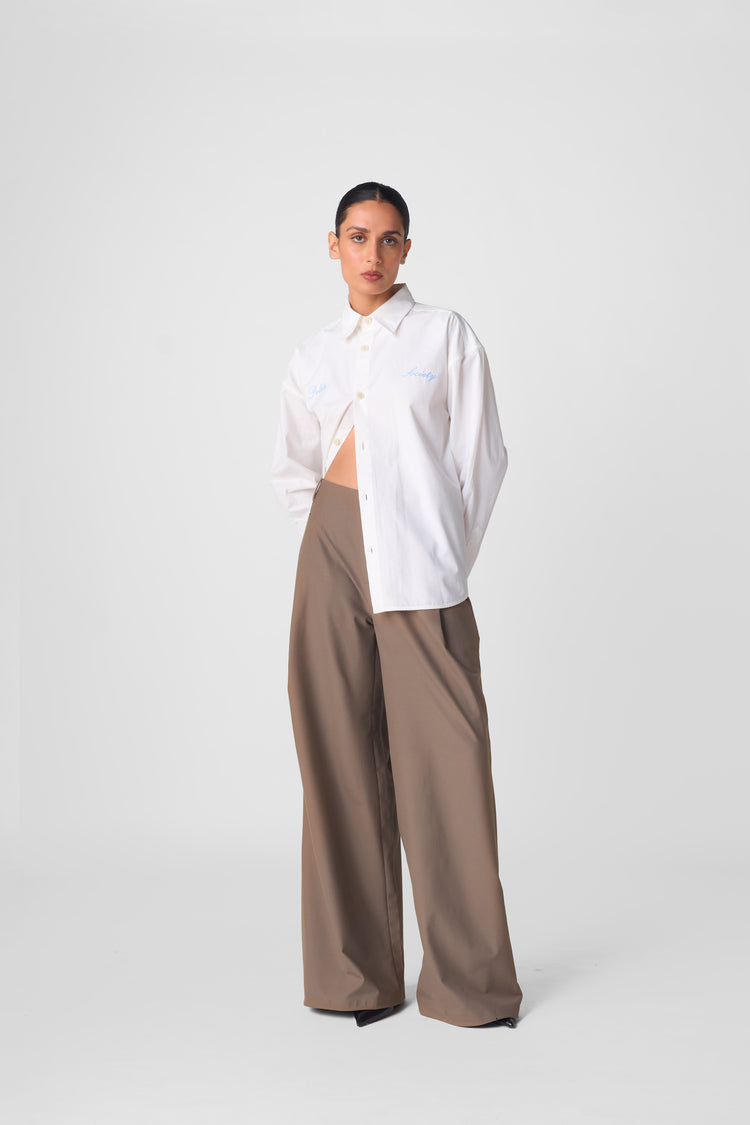 COTTON TWILL BOXY SHIRT