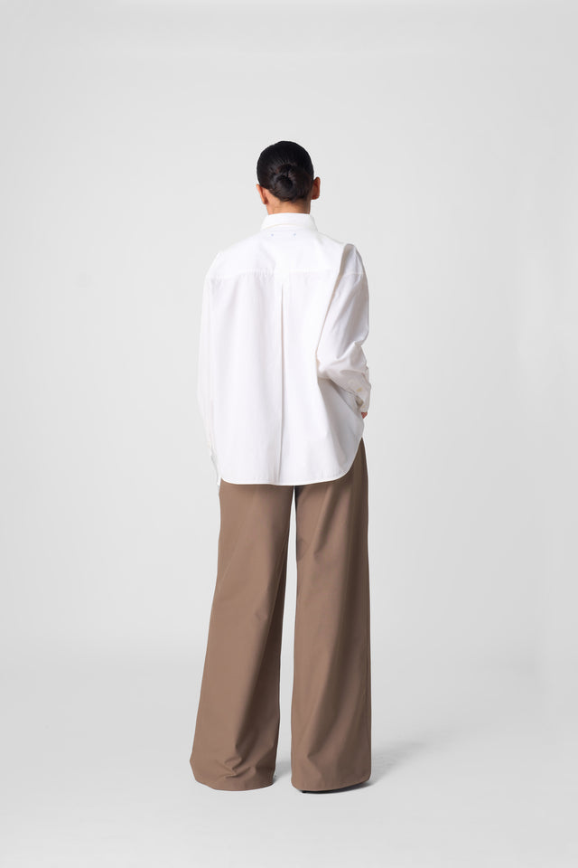 COTTON TWILL BOXY SHIRT