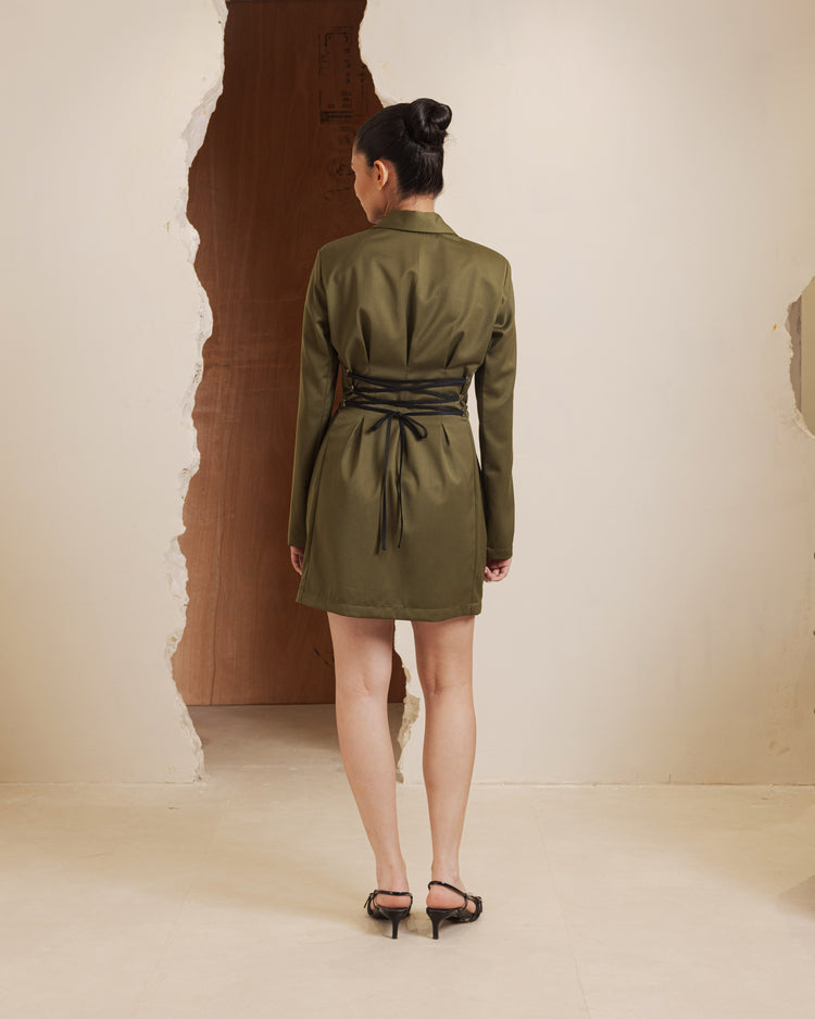 JAWDROP DRESS - OLIVE GREEN