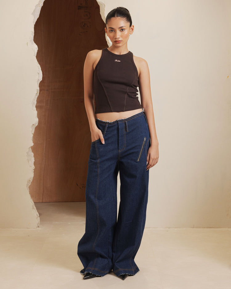DENIM BIKER JEANS