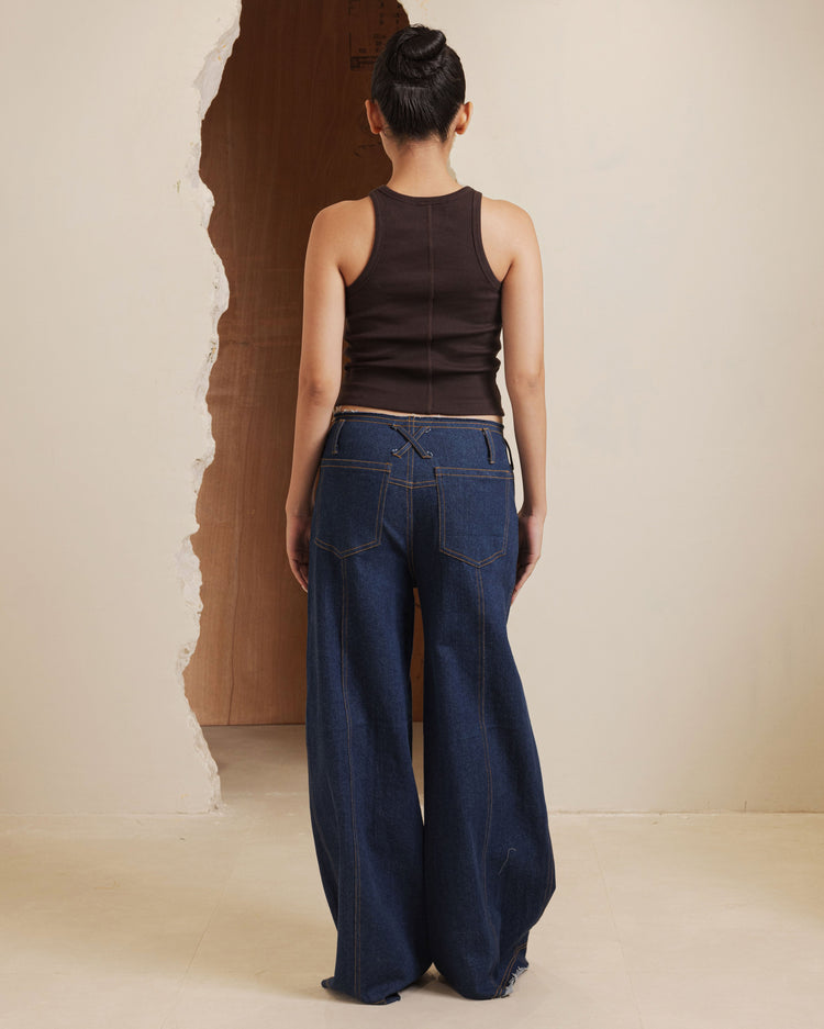 DENIM BIKER JEANS