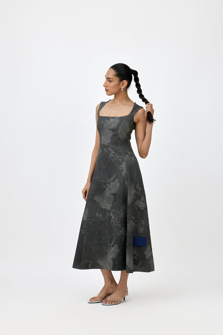 GULNAR DENIM MAXI DRESS