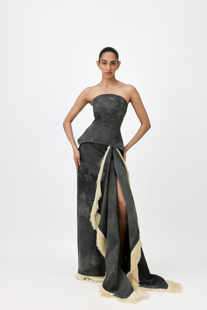 GULNAR DENIM SKIRT
