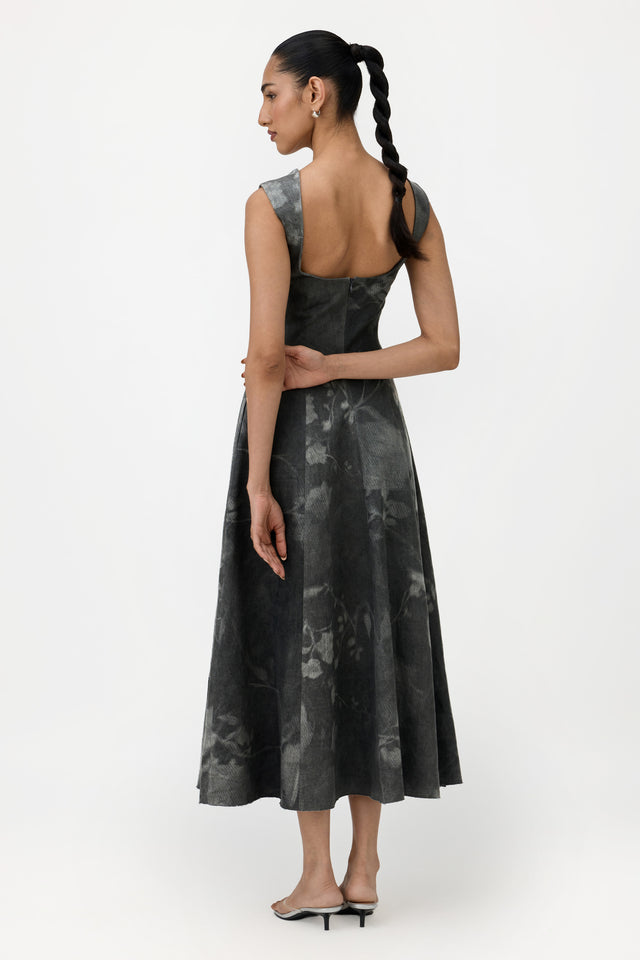 GULNAR DENIM MAXI DRESS