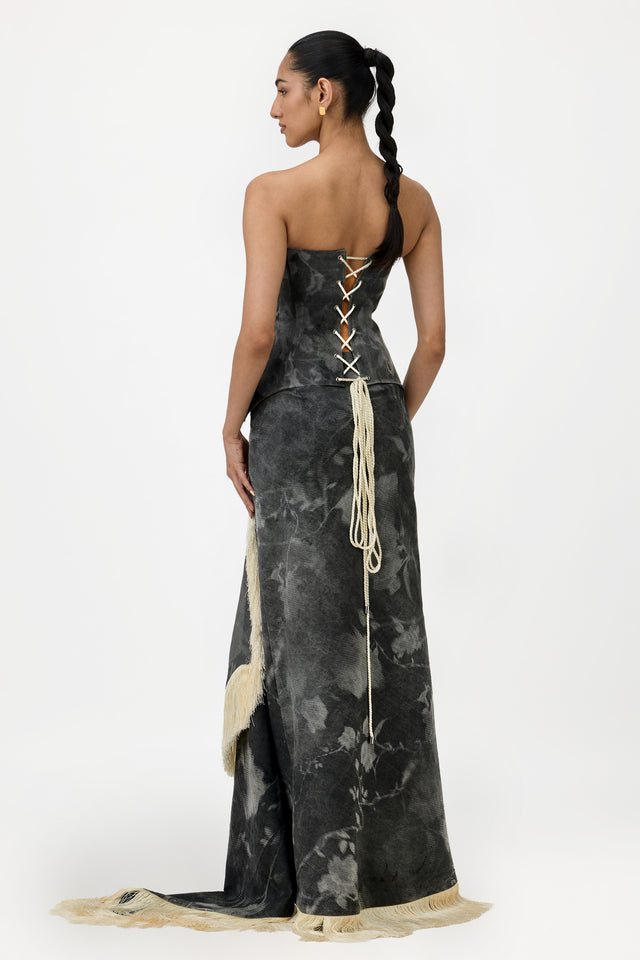 GULNAR DENIM SKIRT