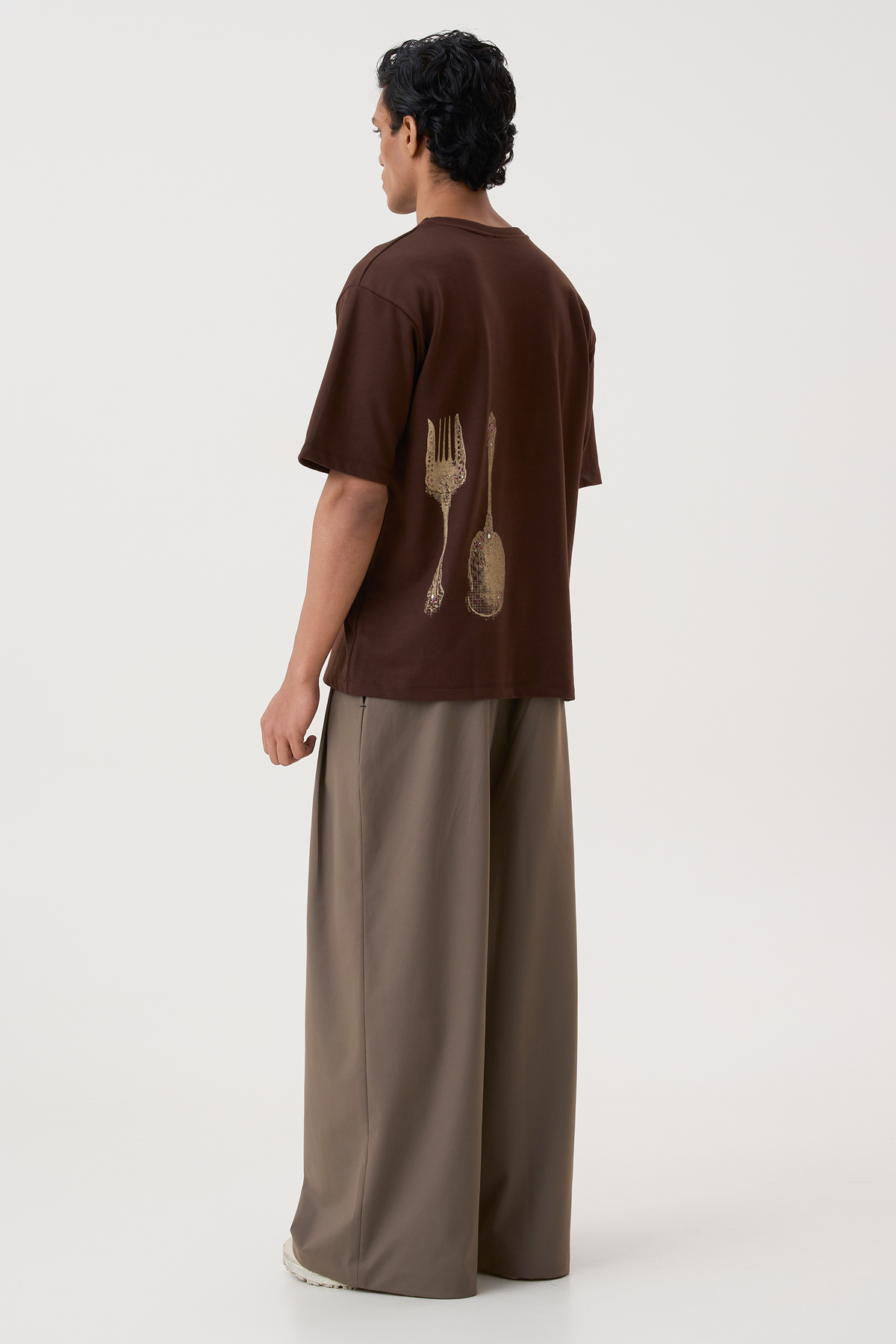 CUTLERY BEADED T-SHIRT