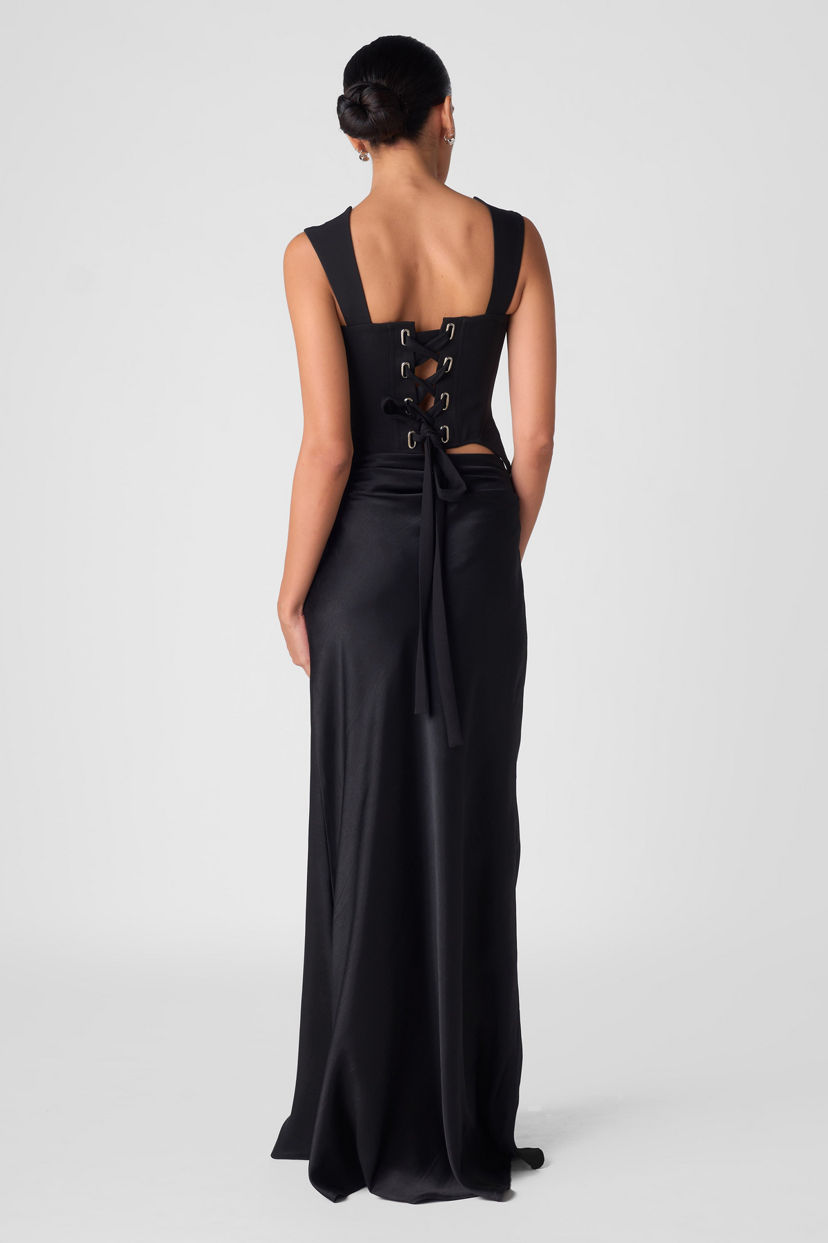 DRAPED SATIN SKIRT
