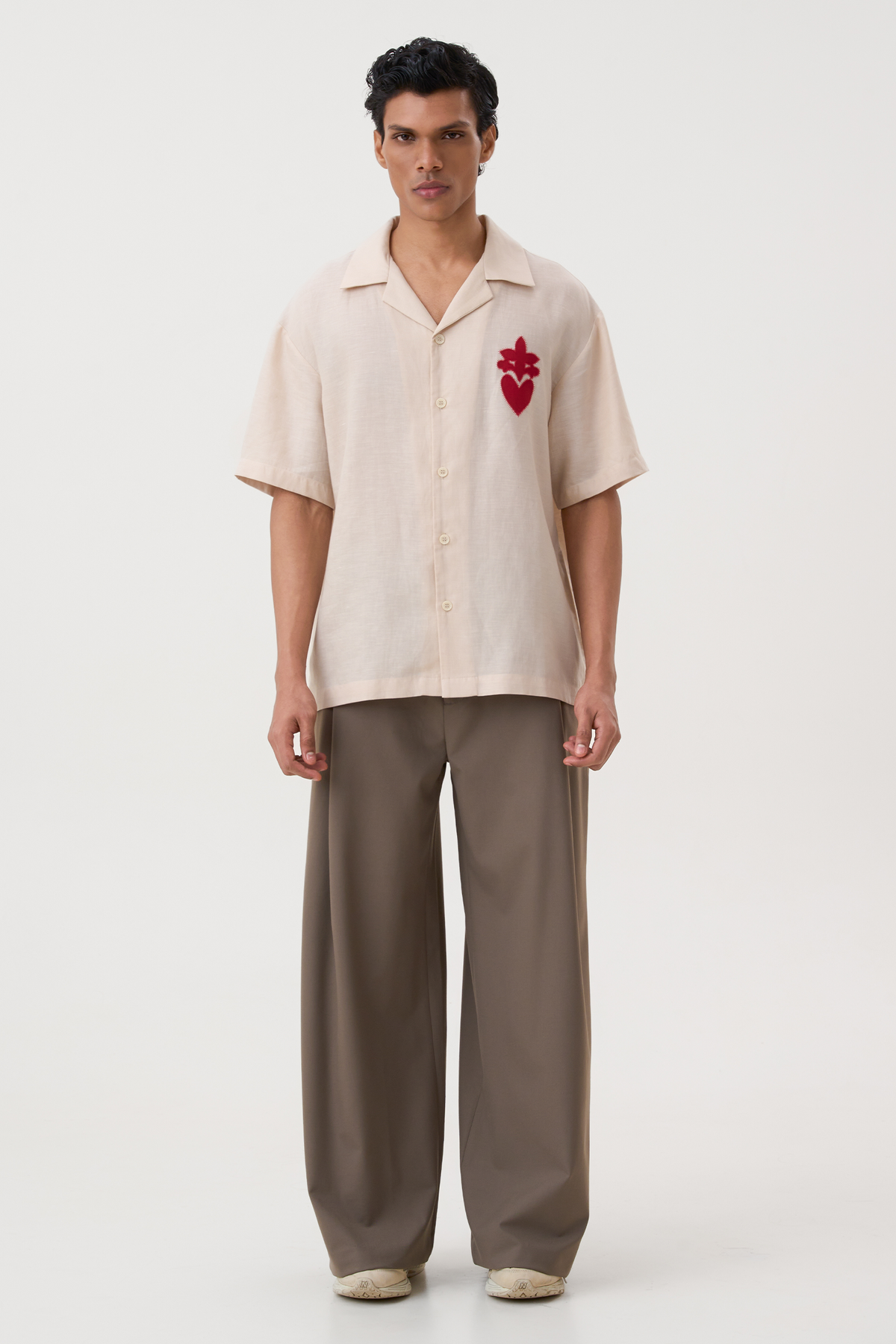 HAND APPLIQUE BOWLING SHIRT