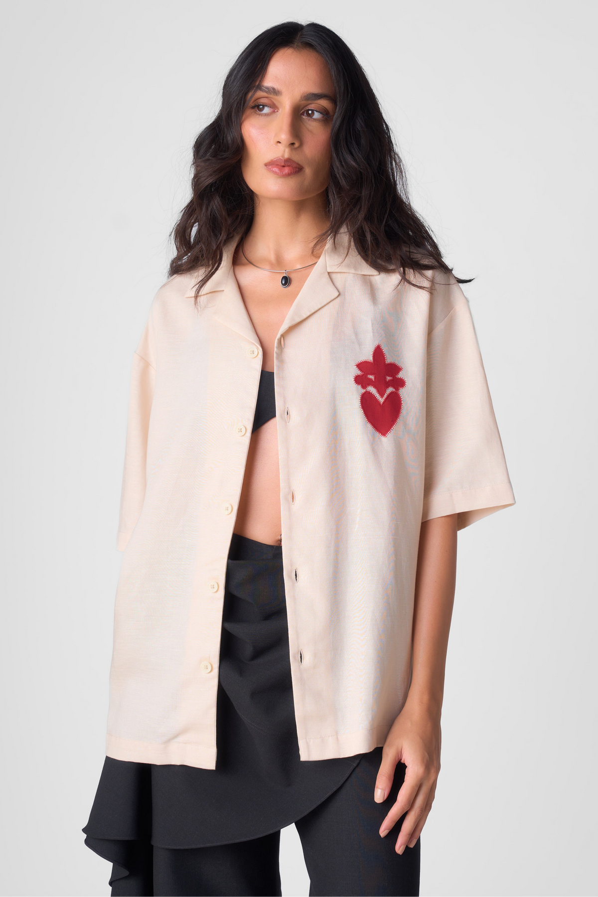 HAND APPLIQUE BOWLING SHIRT
