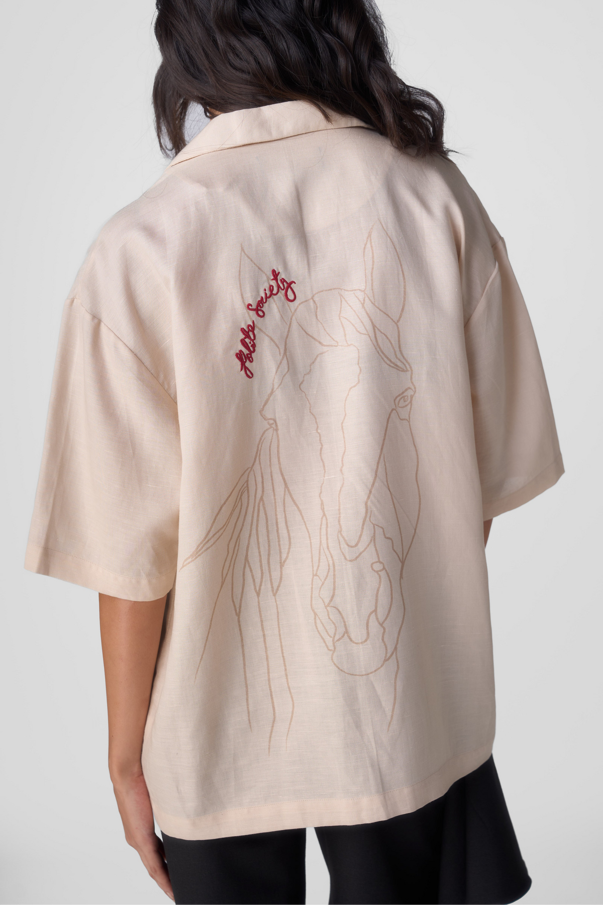 HAND APPLIQUE BOWLING SHIRT