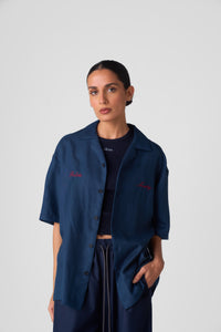 HAND APPLIQUE BOWLING SHIRT