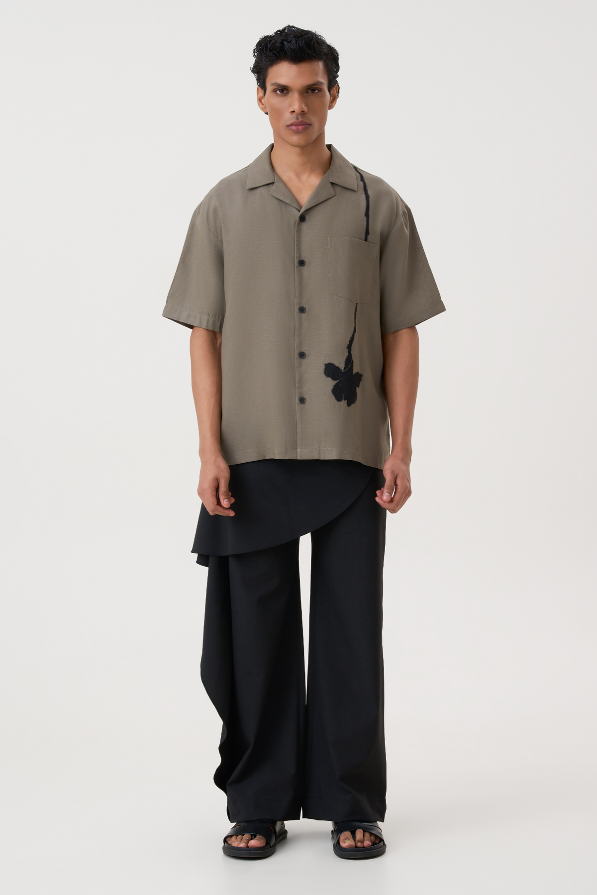 HAND APPLIQUE BOWLING SHIRT