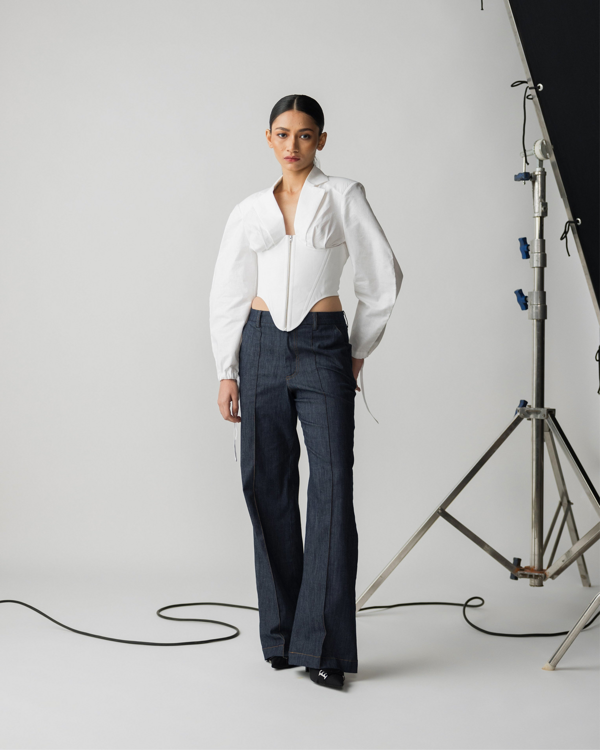 MIDWAIST DENIM PANTS