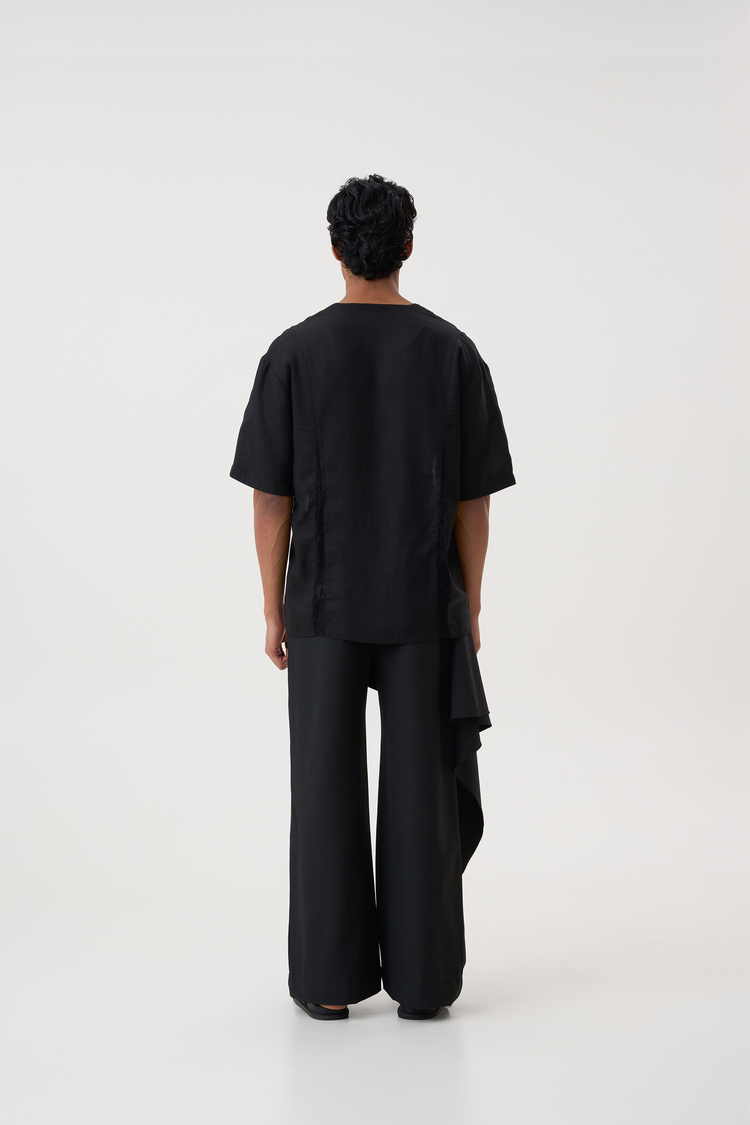 LACE DETAIL UNISEX SHIRT