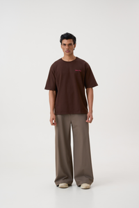 PLEATED WIDE LEG TROUSERS