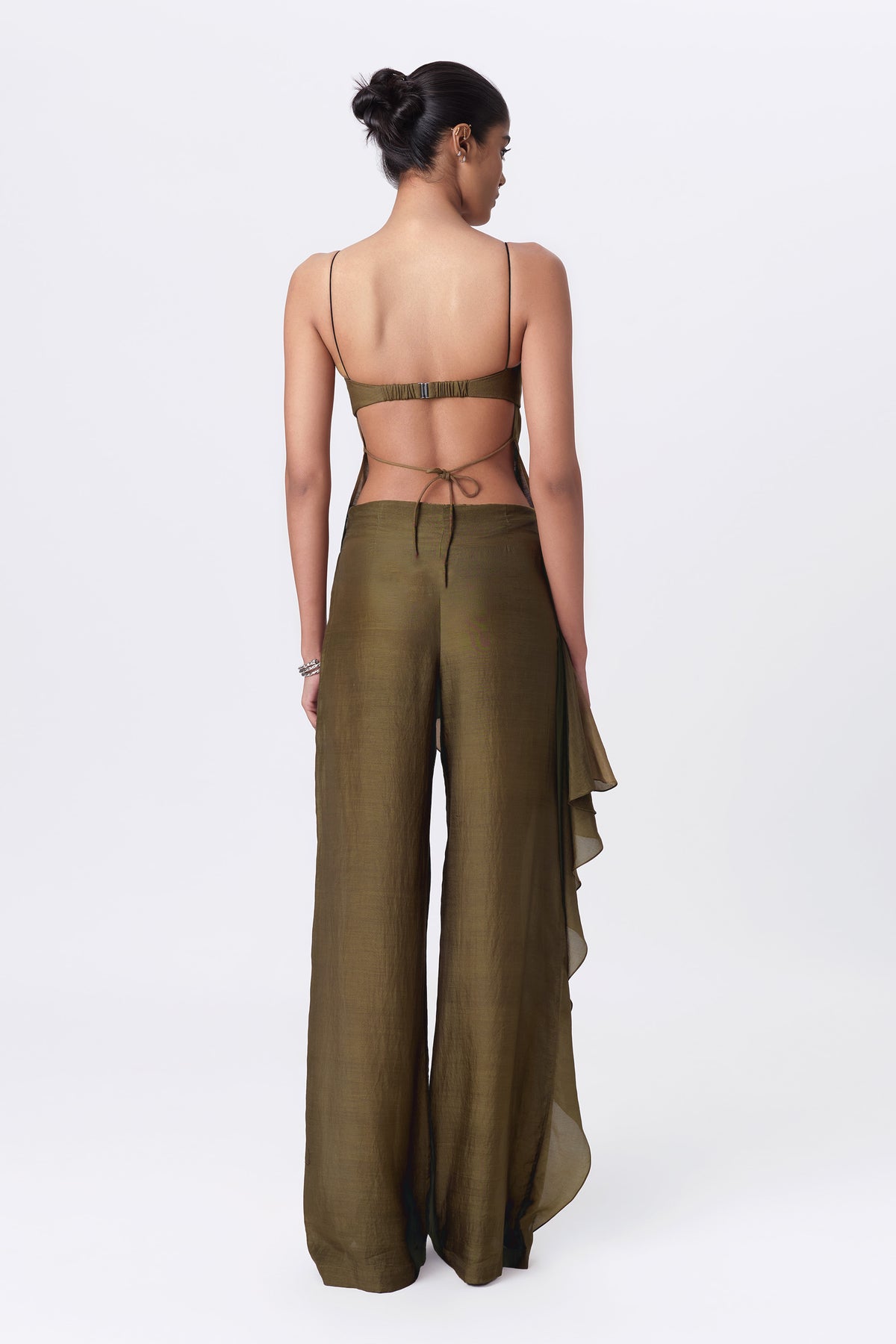 DRAPED SHEER PANTS