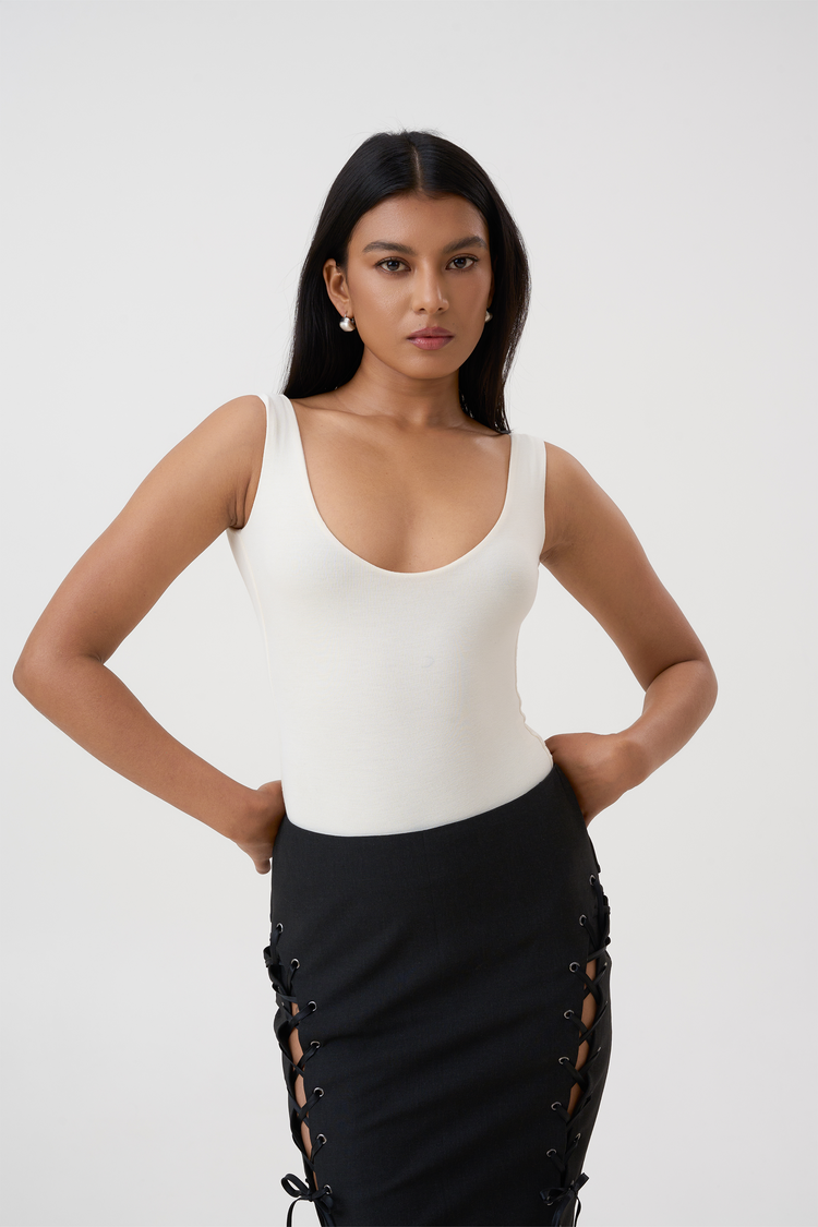 ELA PLUNGE NECK BODYSUIT