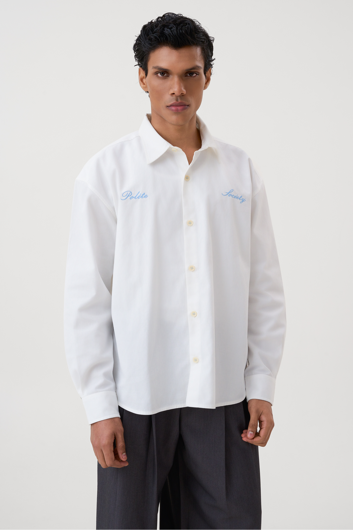 COTTON TWILL BOXY SHIRT