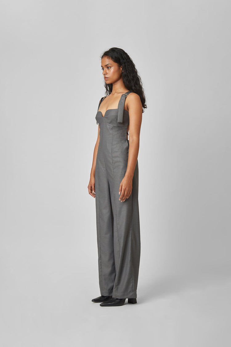 BELT-STRAP OPEN BACK JUMPSUIT - Polite Society