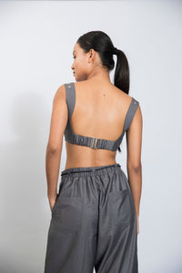 BELT STRAP BRALET: GREY - Polite Society