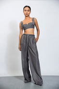 BELT STRAP BRALET: GREY - Polite Society