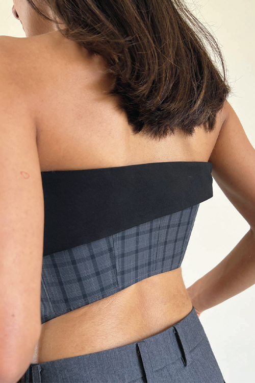 COLLAR CORSET CHECKERED - Polite Society