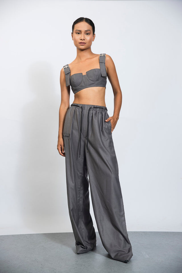 DRAWSTRING PANTS: GREY - Polite Society