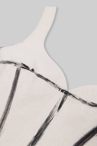 GREASY DENIM CORSET