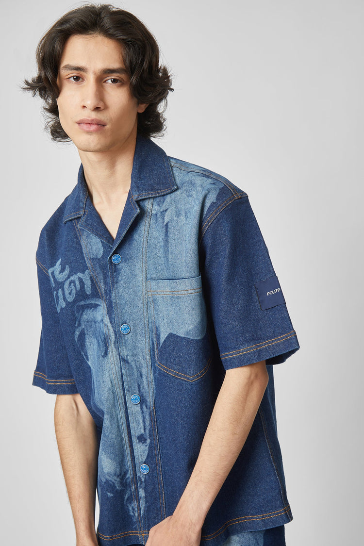 HORSE PRINT DENIM SHIRT - Polite Society