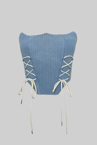 IMPOLITE CORSET LIGHT DENIM - Polite Society