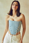 IMPOLITE CORSET LIGHT DENIM - Polite Society