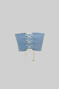 IMPOLITE CORSET LIGHT DENIM - Polite Society