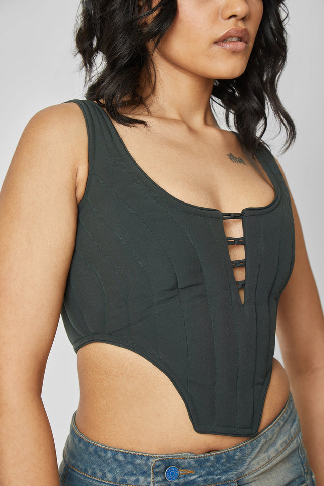 LIQUIFIED PUFFER CORSET - Polite Society