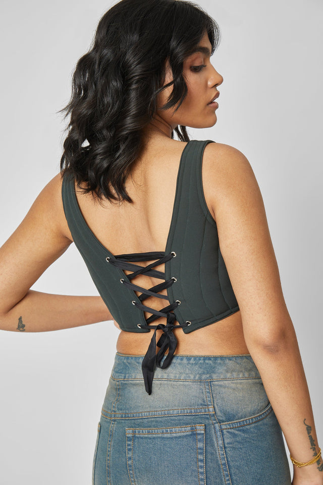 LIQUIFIED PUFFER CORSET - Polite Society