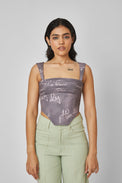 MUDDY LOGO CORSET TOP - Polite Society